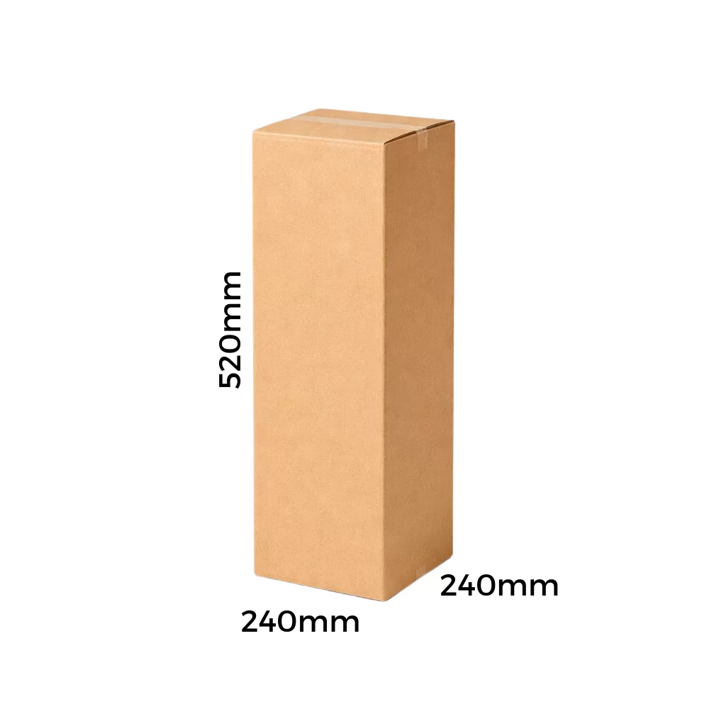 Pack 25 Cajas de Cartón 12C 240x240x520 mm | Embalaje