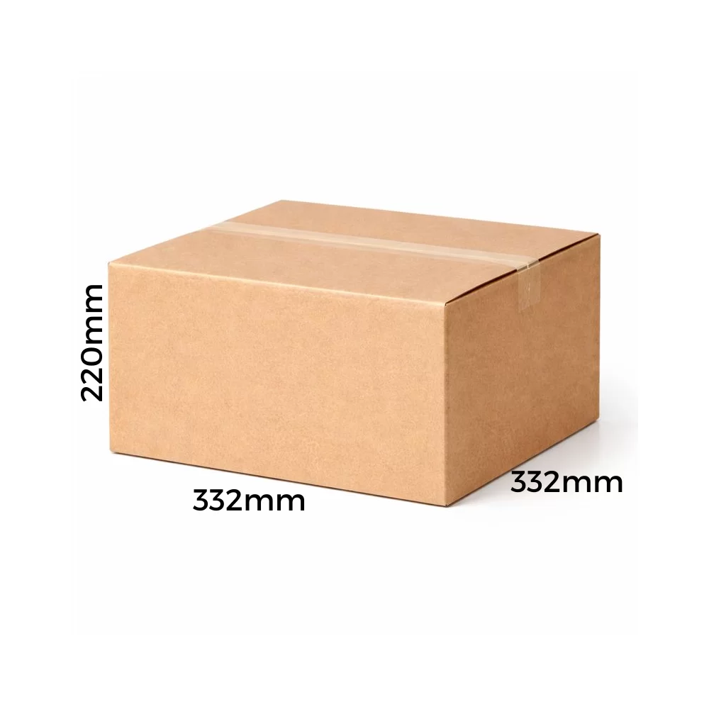 Pack 25 Cajas de Cartón 12C 332x332x220 mm | Embalaje Seguro