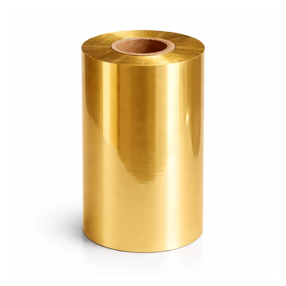 Caja de 2 Uds - Cinta Ribbon Transferencia Térmica Cera Out Dorado 110x300 B1