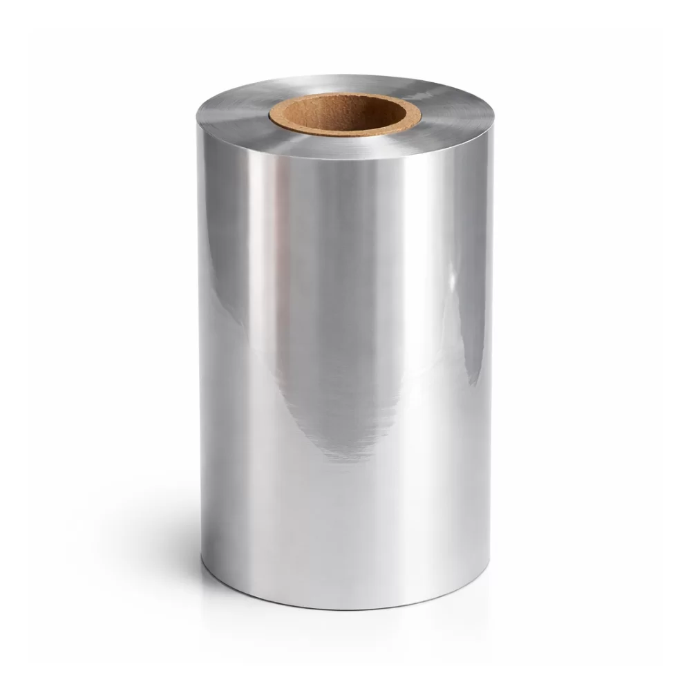 Caja de 2 Uds - Cintas Ribbon Transferencia Térmica Cera Out Plateado 110x300mts