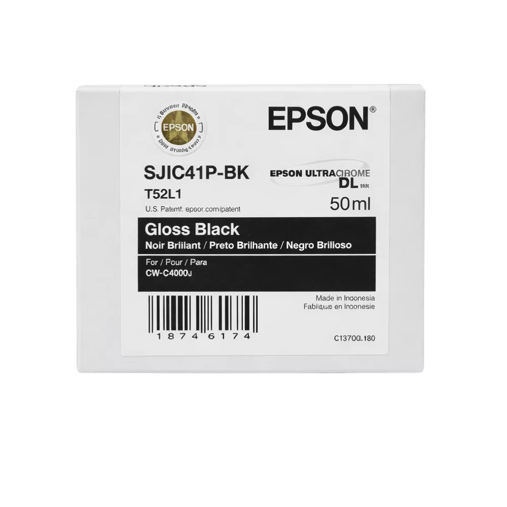 Epson Tinta SJIC41P-Y Negro Brillante INK CART C4000