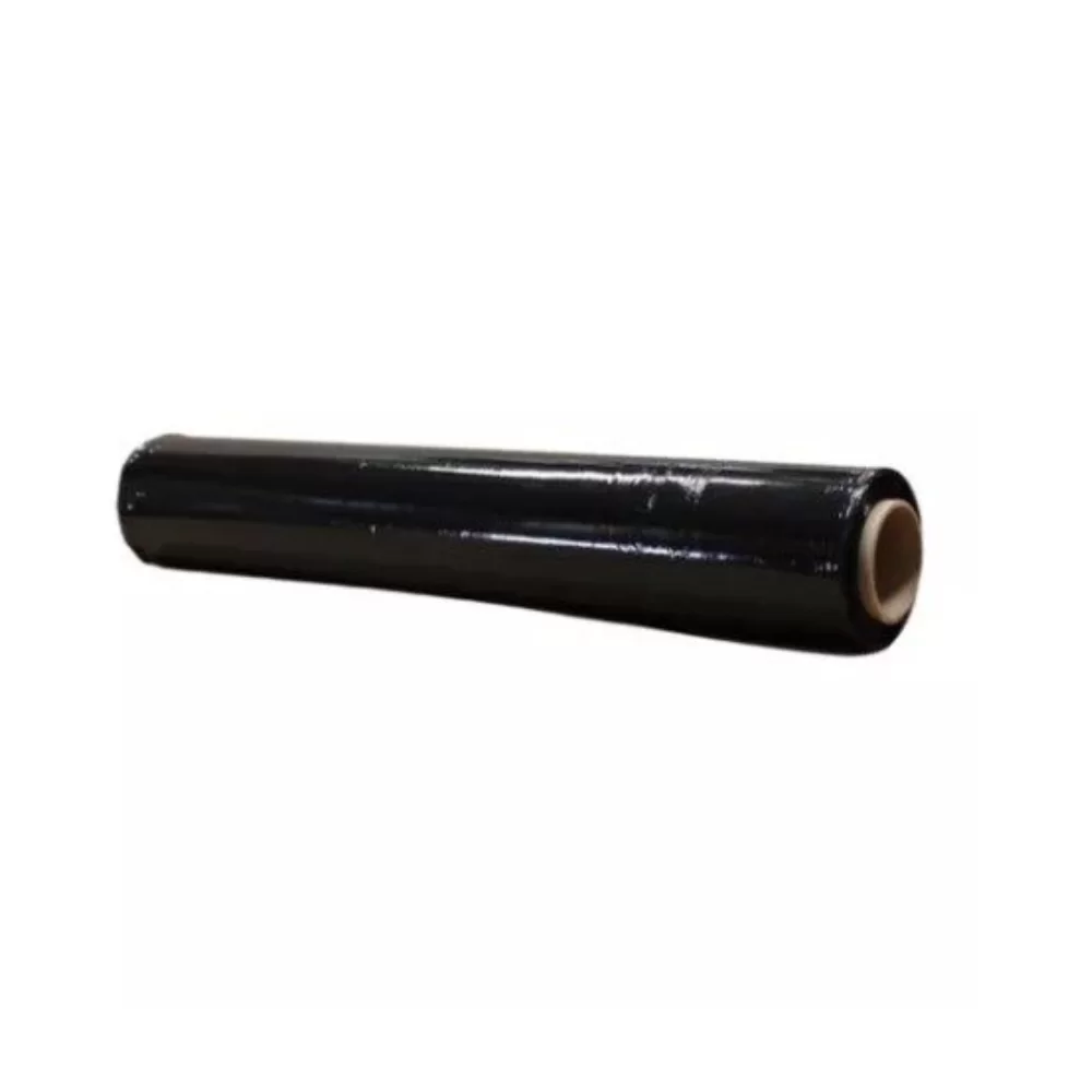 Caja de 06 Uds - Stretch Film Manual Color Negro 1.5KG NETO 20 MIC